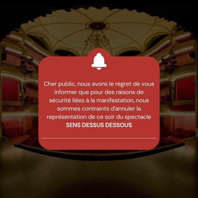 🚨 ANNULATION REPRÉSENTATION 🚨